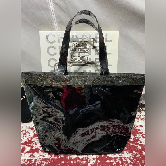 Jimmy Choo Parfumes Tote Bag Black Patent Leather - Picture 6 of 11